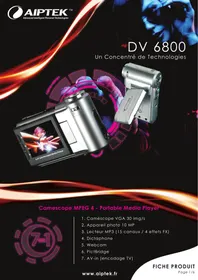AIPTEK DV 6800 - Caméscope numérique