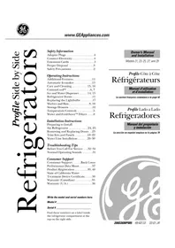 Notice GE PSS25MCMCC Réfrigérateur