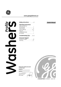 Notice GE WPRE8350HWT Lave-linge