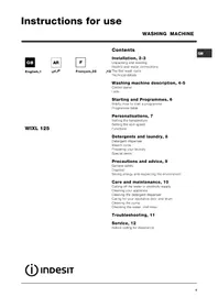 دليل INDESIT WIXL 125 (ME).C غسالة