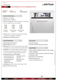AIRLUX ADI925 - Lave-vaisselle