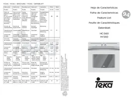 TEKA HC-560  - INSTALLATION MANUAL - Four encastrable