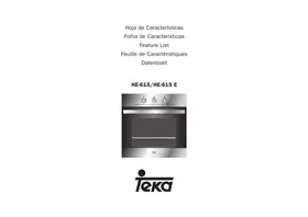TEKA HE-615 E  - INSTALLATION MANUAL - Four encastrable