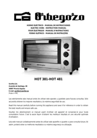 HOT 381-HOT 481 Orbegozo