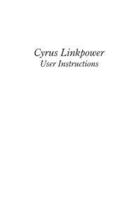 Cyrus Audio Linkpower - Audio Amplifier