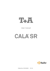 Manual T+A CALA SR US Radio