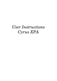 XPA Cyrus Audio