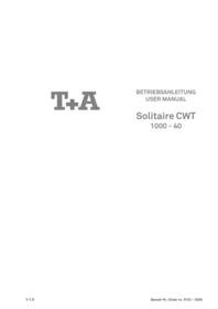 Solitaire CWT 1000 - 40 T+A