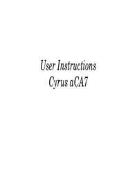 Cyrus Audio aCA7 - Preamplifier