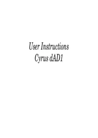 dAD1 Cyrus Audio