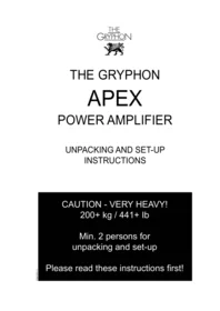 Gryphon Audio APEX - Audio Amplifier