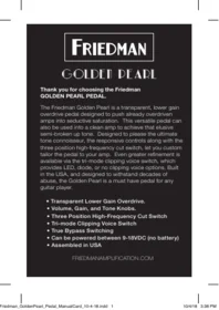 Golden Pearl Pedal Friedman