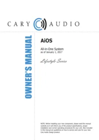 Manual Cary Audio AIOS Audio System