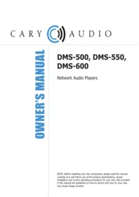 DMS-500 / DMS-550 / DMS-600 Cary Audio