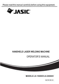 Manual JASIC TORCHE DE SOUDAGE LASER PORTATIVE (G4J53 SC A1) Portable laser welder