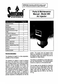 Notice Coburn M465 Injecteur d'air