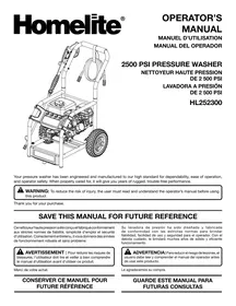 Notice HOMELITE HL252300 Outils de jardinage