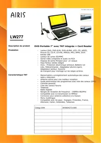 AIRIS LW277 - Lecteur DVD portable