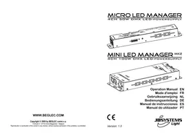 Manual JBSYSTEMS LIGHT MINI LED MANAGER MK2 Controlador de iluminación