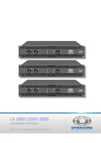 Notice DYNACORD LX 2200 Amplificateur de puissance