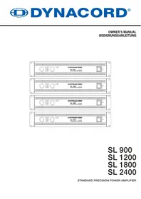 Notice DYNACORD SL 900 Amplificateur de son