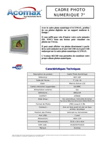 CADRE PHOTO NUMÉRIQUE- ACOMAX
