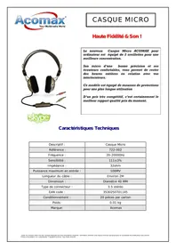 ACOMAX CASQUE - Casque audio