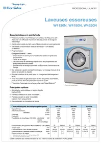 Notice ELECTROLUX LAUNDRY SYSTEMS W4250N Lave-linge industriel