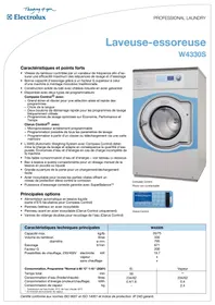 Notice ELECTROLUX LAUNDRY SYSTEMS W4330S Lave-linge industriel
