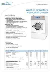 Notice ELECTROLUX LAUNDRY SYSTEMS W4350X Lave-linge industriel