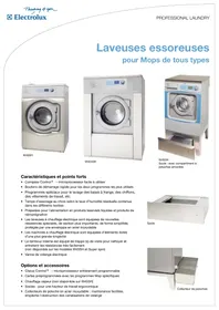 Notice ELECTROLUX LAUNDRY SYSTEMS W455H Lave-linge professionnel