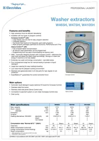 Notice ELECTROLUX LAUNDRY SYSTEMS W475H Lave-linge professionnel