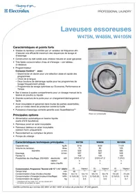 Notice ELECTROLUX LAUNDRY SYSTEMS W475N Lave-linge professionnel