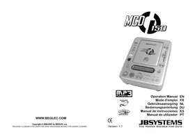 Manual BEGLEC MCD 150 Equipo de audio para DJ
