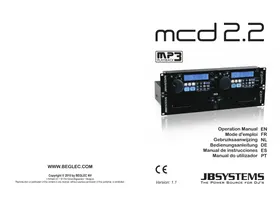 Manual BEGLEC MCD 2.2 Equipo de audio profesional
