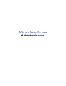 Notice F-SECURE POLICY MANAGER Gestion des politiques de sécurité