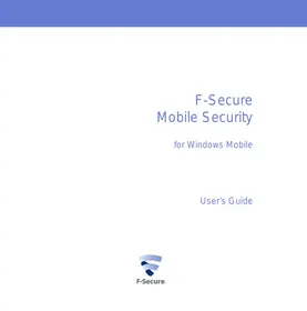 MOBILE SECURITY 6 FOR WINDOWS MOBILE F-SECURE