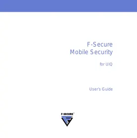 MOBILE SECURITY FOR UIQ F-SECURE