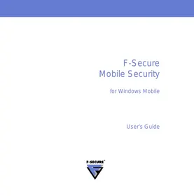 MOBILE SECURITY FOR WINDOWS MOBILE F-SECURE