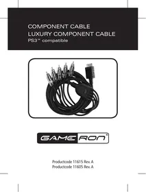 Notice AWG COMPONENT CABLE LUXURY COMPONENT CABLE FOR PS3 Câble audio/vidéo