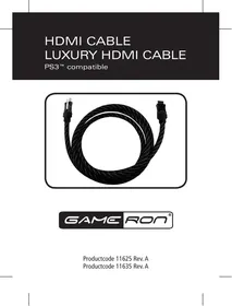Notice AWG HDMI CABLE FOR PS3 Câble HDMI
