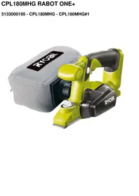 RYOBI ONE CPL 180 MHG - Raboteuse électrique