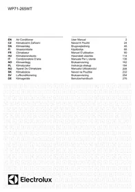 ELECTROLUX WP71-265WT - Ilmastointilaite