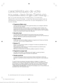 SAMSUNG WF0602NUW  - GUIDE RAPIDE - Lave-linge