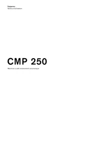 GAGGENAU CMP250102  -  CMP250112 -  CMP250102 -  CMP250132 - Machine à café