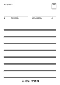 Bedienungsanleitung ARTHUR MARTIN AEQ47210L Geschirrspüler