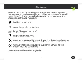 Návod ARCHOS BOLT II Tablet