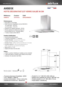 AIRLUX AHS98IX - Hotte de cuisine