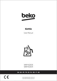 دليل BEKO WKM4226B  -  WKM4226R غلاية كهربائية
