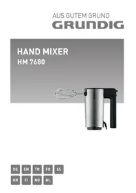 מדריך GRUNDIG HM 7680  -  GMN 9030 מיקסר חשמלי